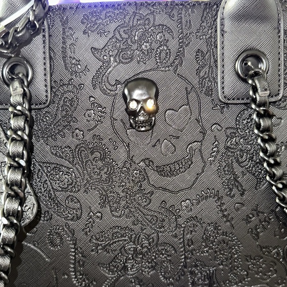 Betsey Johnson Black Embossed Shoulder Bag - Picture 3 of 15